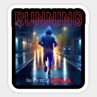 Running Is In My Dna Sticker